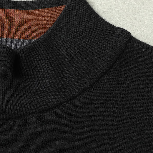 【羊毛】【新款DWP】大依优型大码立领羊毛衫针织衫加肥加大毛衣大号胖子宽松毛衫男装上衣打底 商品图8