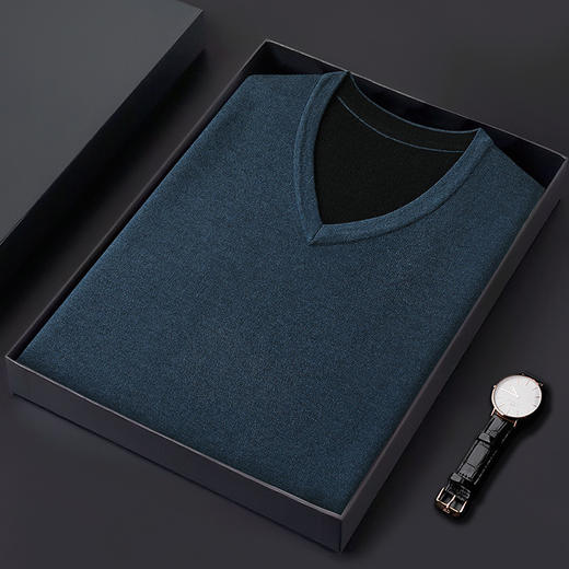 【羊毛】【新款DWP】大依优型大码V领针织背心休闲针织衫毛背心加肥加大上衣男士胖子大码毛衫t恤打底 商品图6