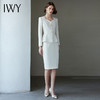IWY/米白色长袖西装套裙设计感小众气质时尚干练总裁范职业两件套C2084+S2083 商品缩略图0