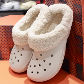 CROCS 浮石色 经典花卷洞洞鞋 210846-0IK
