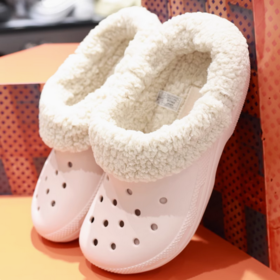CROCS 石英粉 经典花卷洞洞鞋 210846-6UR