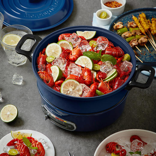 【摩飞电热火锅】摩飞电热火锅家用分体式鸳鸯火锅涮煮烤焖炒电煮锅多功能锅轻煮锅 商品图2