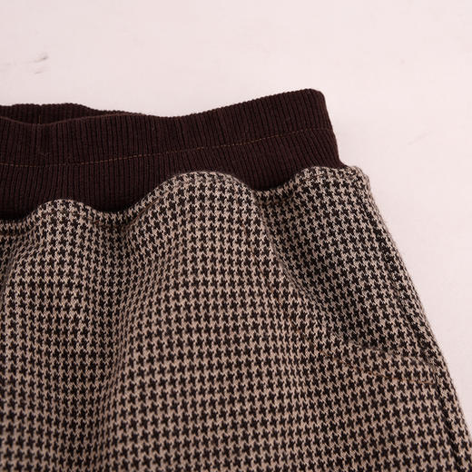 棉果果专柜同款冬季新品女童针织夹棉格子长裤M422200824615 商品图1