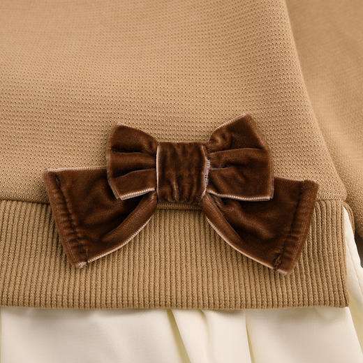 棉果果专柜同款冬季新品女童假两件加绒卫衣M422180424604 商品图8