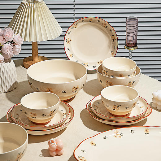 摩登主妇餐具米饭碗家用2024新款高颜值陶瓷碗具汤碗个人专用盘子 商品图0