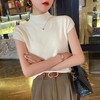 【焦糖玛奇朵，半高领小飞袖Tee~】半高领短袖t恤女秋装新款 韩版修身显瘦针织衫 小飞袖上衣 上身显瘦又遮肉 不会身材焦虑-QQ 商品缩略图8