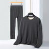 【桑蚕丝绵羊毛】【新款DPD】大依优型大码男装保暖套装内衣护肩护腰抗菌随心裁弹力加绒舒适保暖秋衣秋裤 商品缩略图10