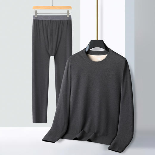 【桑蚕丝绵羊毛】【新款DPD】大依优型大码男装保暖套装内衣护肩护腰抗菌随心裁弹力加绒舒适保暖秋衣秋裤 商品图10