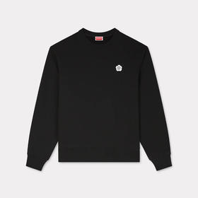 KENZO 高田贤三 男士小海棠花徽标刺绣棉质运动卫衣 黑色 FE65 SW220 4MG 99J