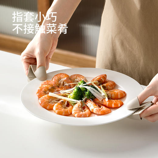 FaSoLa防烫手套隔热耐高温厨房烤箱微波炉专用防滑硅胶手指套手夹 商品图3