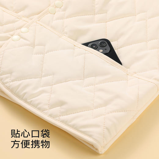 【含绵羊毛】450g加厚秋冬女士保暖马甲菱格开衫保暖上衣女士菱形方格马甲 商品图5