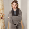 【暖冬内购】两三事王者归来2024冬季新款简约刺绣拼色西装翻领双面毛呢外套女 商品缩略图2