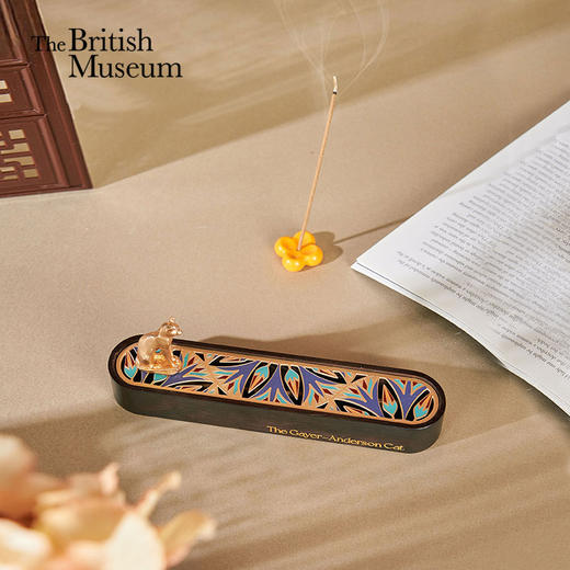 大英博物馆 盖亚·安德森猫系列 紫光檀香盒摆件 商品图0