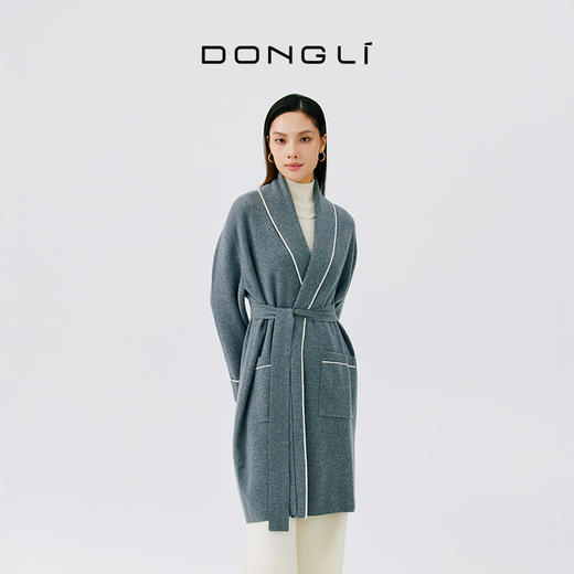 东黎 •小山羊绒中长版开衫 4713 商品图8
