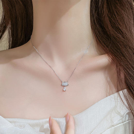 【水滴莲花】S925银项链【JHY-N001770B】 商品图2