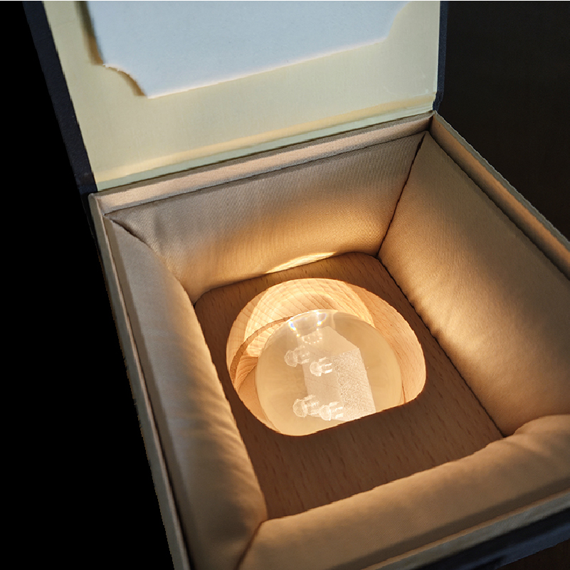 水晶球木屋小夜灯（充电触摸开关）——围棋-盲盒（图案随机）、五子棋