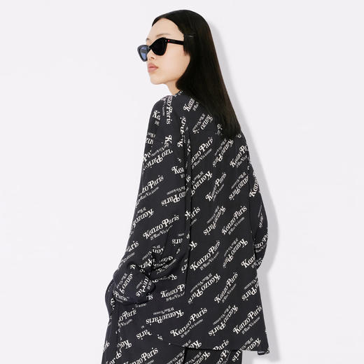 KENZO 高田贤三 女士字母徽标印花长袖衬衫 黑色 FE52 CH247 9S2 99 商品图2