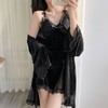 【YW】无忧购秋冬ins风纯欲性感蕾丝金丝绒吊带睡裙+睡袍家居服套装095/096(截单后7天发货)25年清仓捡漏 商品缩略图10