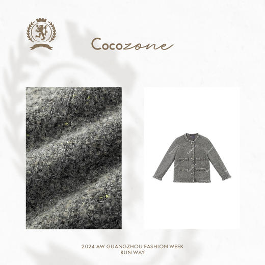 COCO ZONE 小香风时尚圆领外套气质排扣女士上衣CC1C2191 商品图3