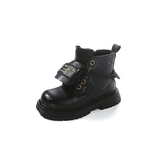 【时尚英伦范儿，百搭经典款】女童英伦风马丁靴系带 秋冬新款时装靴 百搭经典侧拉链学生皮靴-QQ 商品图6