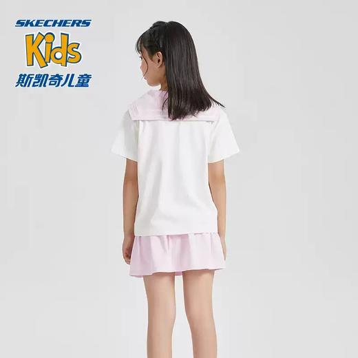 5折【自营】Skechers/斯凯奇  斯凯奇儿童短袖T海军领夏季新款短裙女童运动水手服套装 L224G049 商品图4