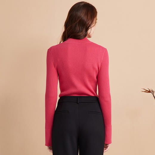 EITIE爱特爱秋季新款舒适半高领百搭打底基础针织衫7501206 商品图8