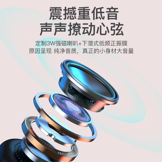 爱国者 迷你便携智能蓝牙音箱AI语音版T90 无线蓝牙音响低音炮音箱 商品图5