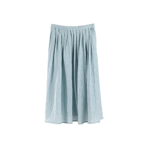 绽放722朵/秋冬*绵羊毛混纺立体暗提花压褶量感中长款半身裙 商品图4