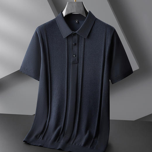 【新款DPF】大依优型翻领POLO毛衣针织短袖背心休闲针织衫毛背心加肥加大上衣男士胖子大码毛衫t恤打底 商品图4