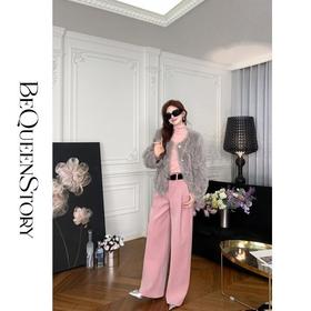 【孤品样衣，不退不换】【甜心女爵】重工轻奢气质皮毛一体皮草外套新款