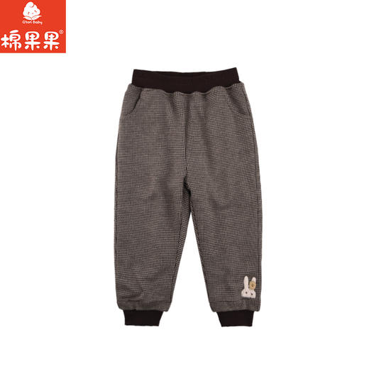 棉果果专柜同款冬季新品女童针织夹棉格子长裤M422200824615 商品图0
