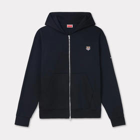 KENZO 高田贤三 男士小虎头刺绣徽标拉链连帽卫衣 黑色 FE55 SW196 4MF 99J