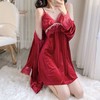 【YW】无忧购秋冬ins风纯欲性感蕾丝金丝绒吊带睡裙+睡袍家居服套装095/096(截单后7天发货)25年清仓捡漏 商品缩略图5
