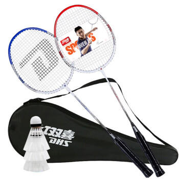 红双喜（DHS）DHS羽毛球拍对拍家庭娱乐训练铝合金羽拍1500含尼龙羽毛球 商品图5