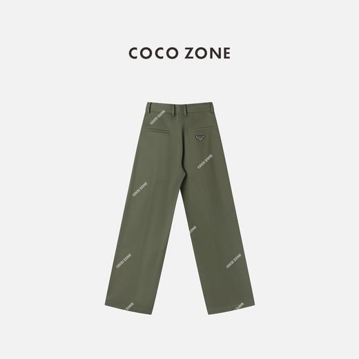 COCO ZONE 简约纯色显瘦休闲裤复古百搭直筒裤CC1C2168 商品图1