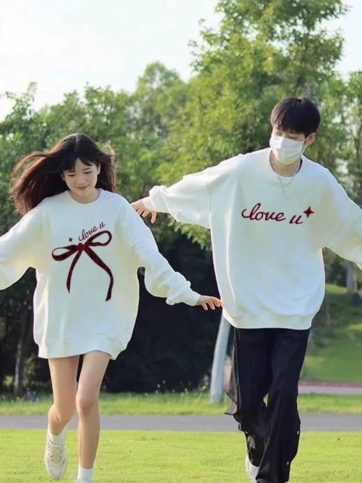 【YW】无忧购韩版卡通印花宽松情侣款百搭休闲320g毛圈圆领卫衣(截单后7天发货)25年清仓捡漏 商品图1