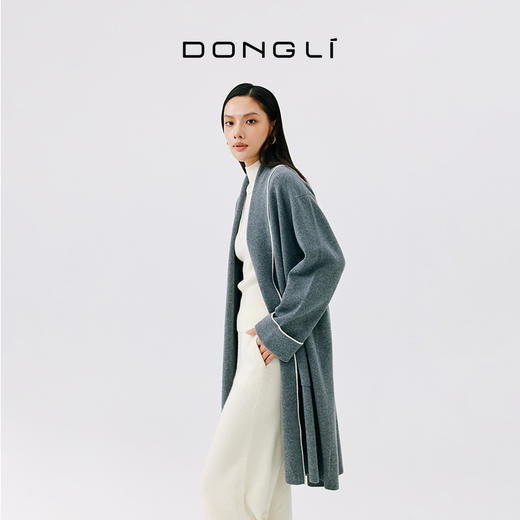 东黎 •小山羊绒中长版开衫 4713 商品图5