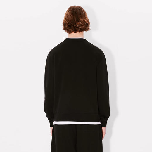 KENZO 高田贤三 男士小海棠花徽标刺绣棉质运动卫衣 黑色 FE65 SW220 4MG 99J 商品图2