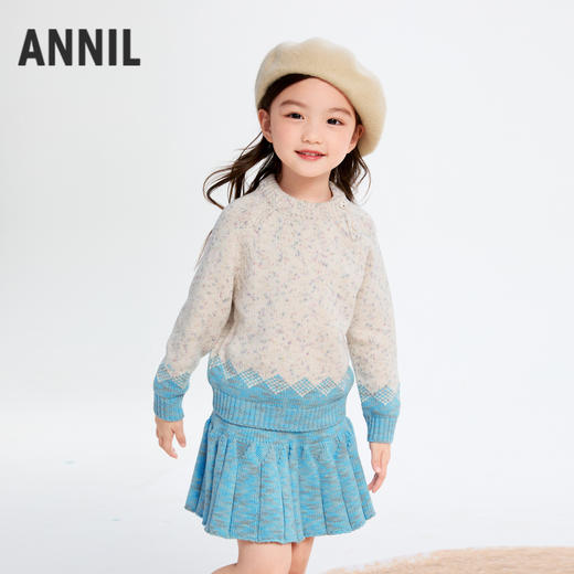女童毛衣裙甜美套装冬季新款安奈儿童装实体店同款XG444589 商品图0