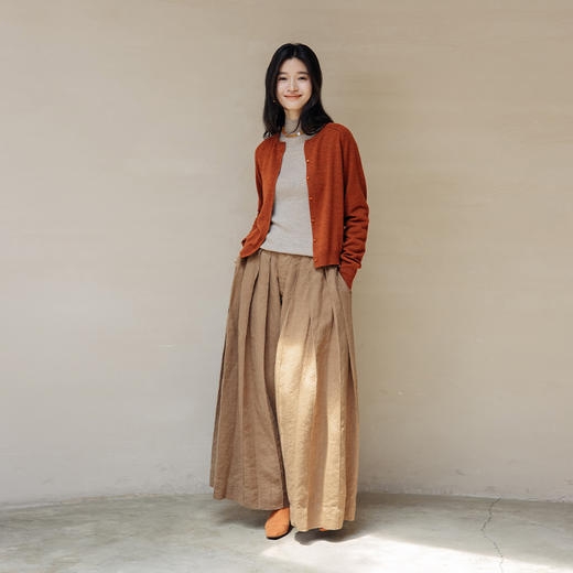 绽放旅行女装700朵/彩果儿针织衫扬子纱果实色系圆领短款羊毛开衫 商品图3