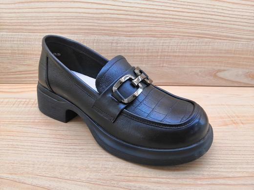 2023春季新款豪行真皮休闲女鞋23194633舒适中跟时尚套脚单鞋 商品图0