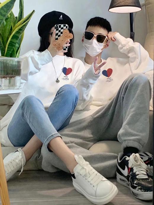 【YW】无忧购韩版卡通印花宽松情侣款百搭休闲320g毛圈圆领卫衣(截单后7天发货)25年清仓捡漏 商品图8