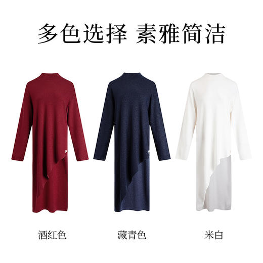 【林栖设计小店】复古毛织上衣多色百搭不规则设计2024秋冬新品针织毛衣女1943264 商品图9