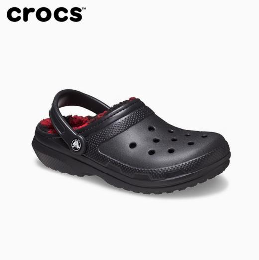 CROCS 黑色 经典格子暖棉Clog 210738-001 商品图0