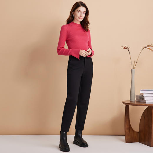 EITIE爱特爱秋季新款舒适半高领百搭打底基础针织衫7501206 商品图5