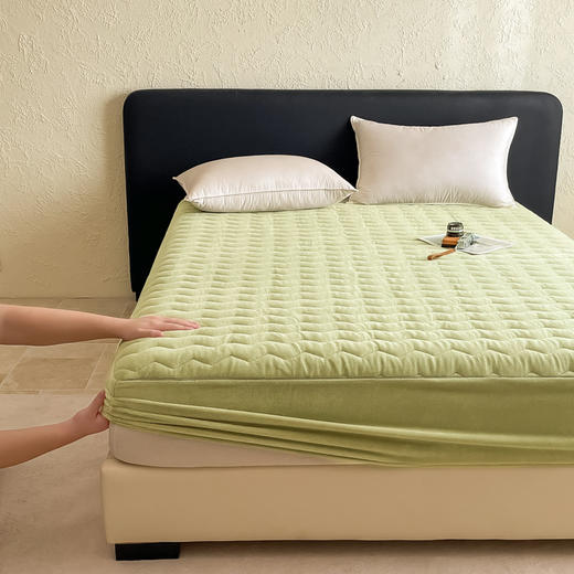 加厚夹棉牛奶绒床笠    A-5340  良品 商品图5