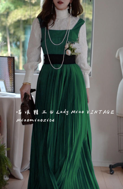 #1410【复团】喵娘精工@1410_M08《优雅淑女》奥黛丽赫本电影同款复古套装 商品图5
