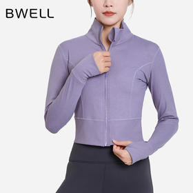 2024秋季BWELL仿鳄鱼皮革印花瑜伽运动外套BWY0003Y