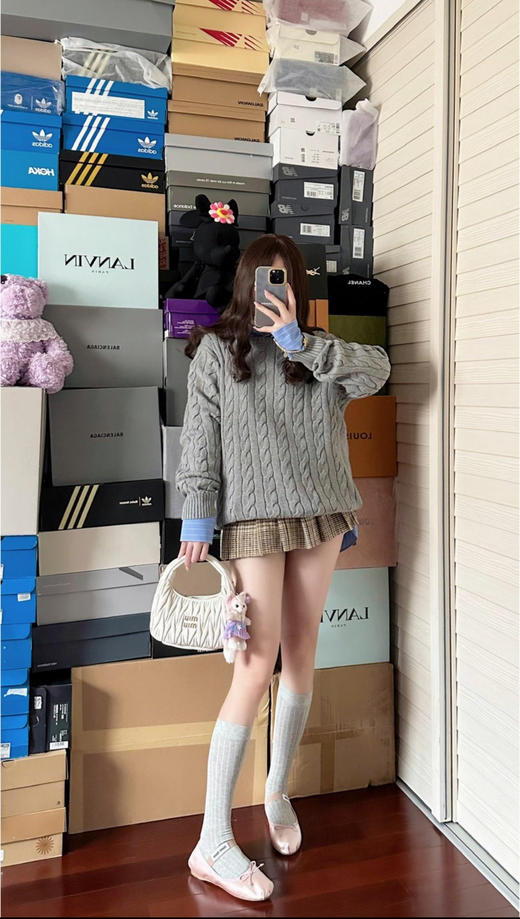 【缪缪 Wander系列】 金属刻字徽标凸纹拉链开合 软羊革 Hobo包腋下包斜挎单肩包 常规 女款 白色小号（HH） 商品图1