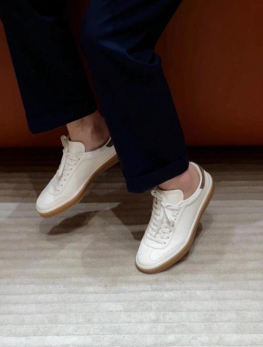 【顺丰包邮】80541 洛诗琳新款真皮平底小白鞋女LP复古休闲运动德训鞋百搭男女款板鞋89607 商品图0